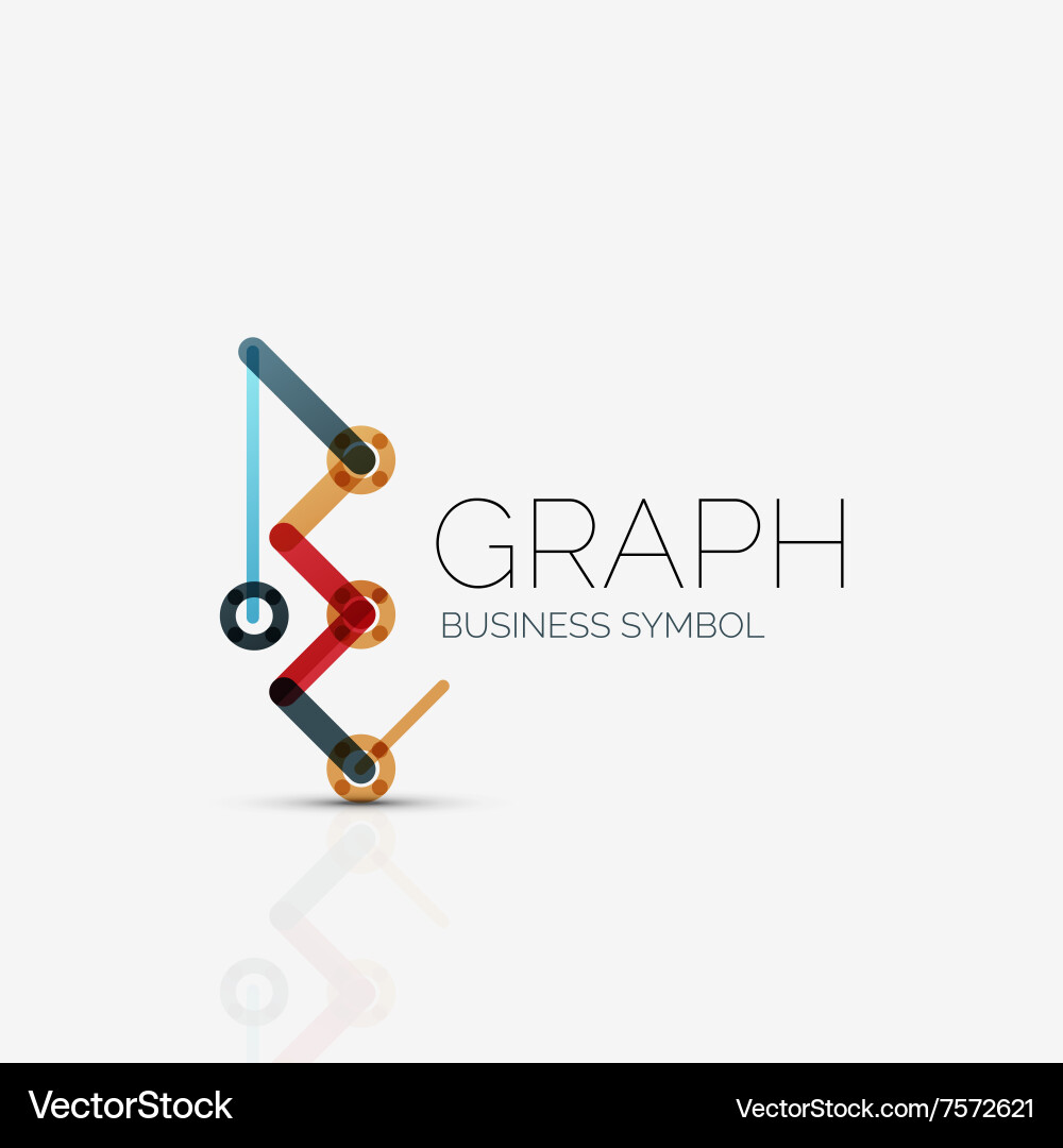 Abstract logo idea linear chart or graph Vector Image