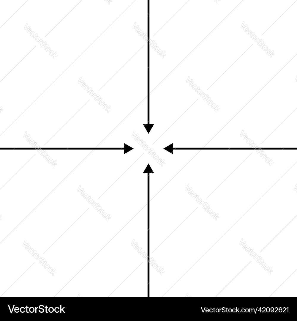 Arrows pointers inward collect intermix gather Arrows pointers inward collect intermix gather vector image