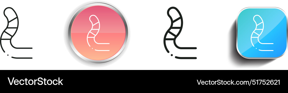 Bandage icon thin linear regular and button style vector image