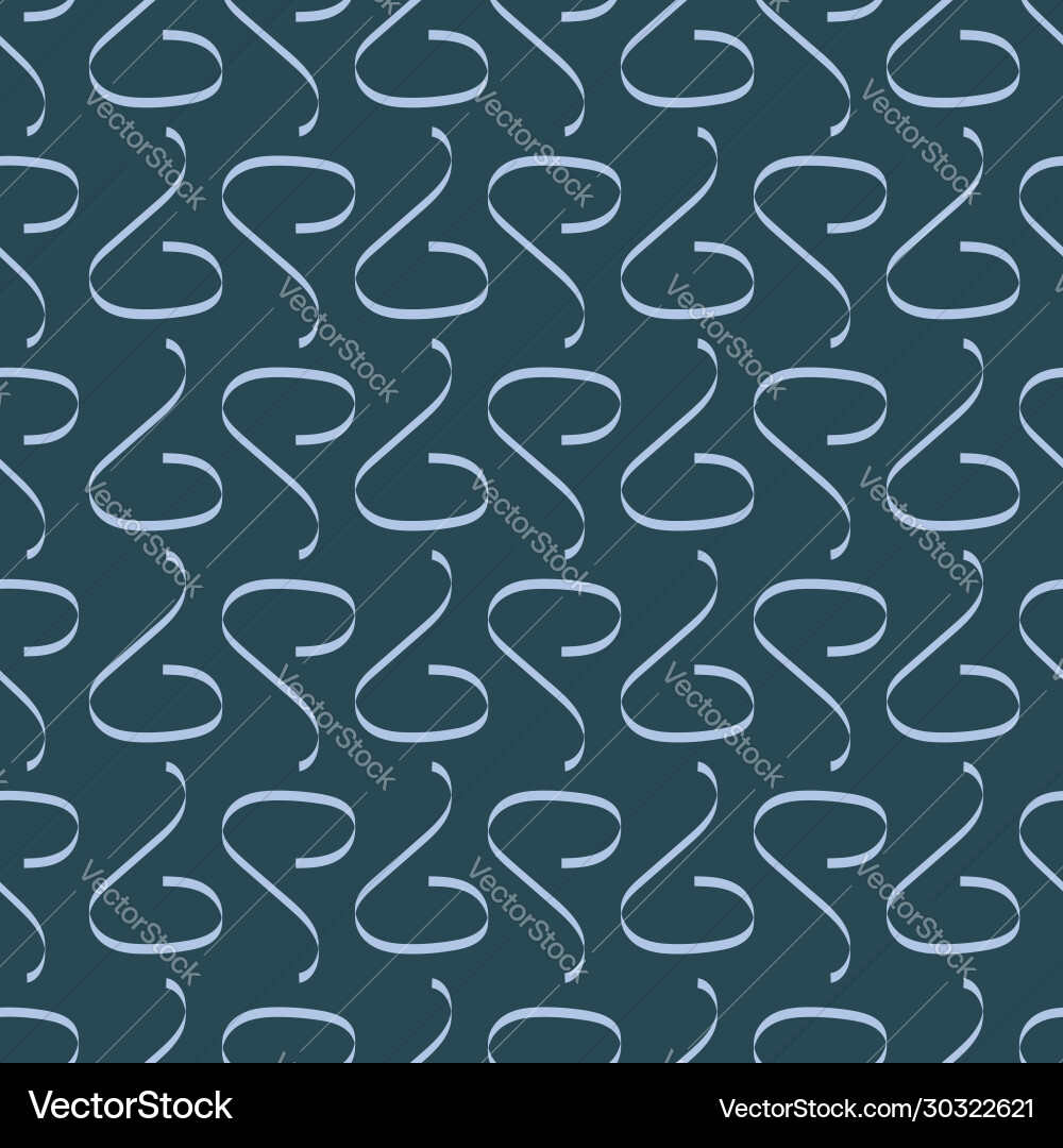 Blue geometric curl repeat seamless pattern print Blue geometric curl repeat seamless pattern print vector image