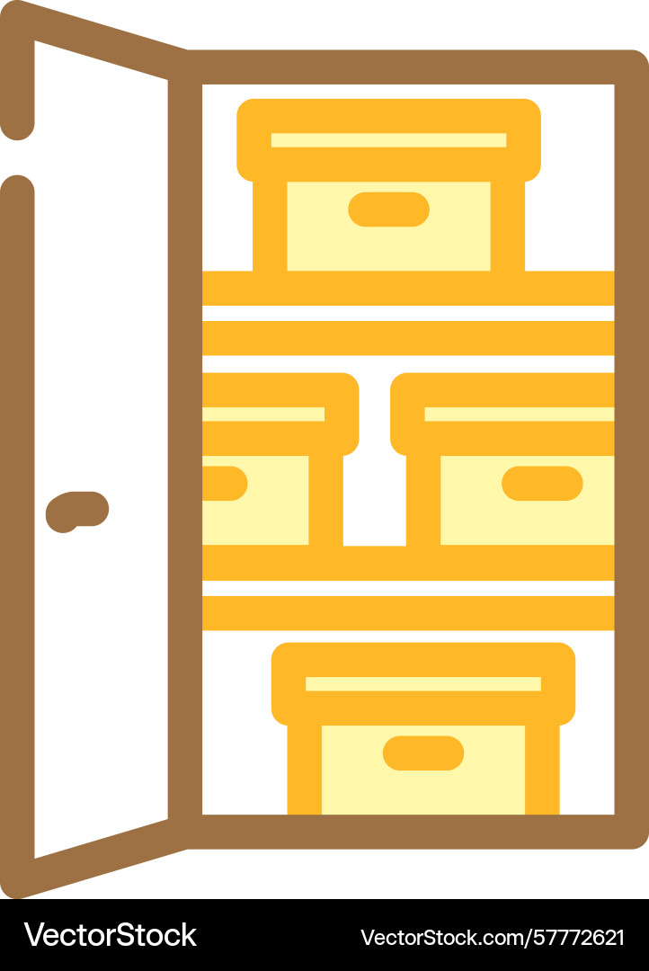 Built storage color icon Built storage color icon vector image