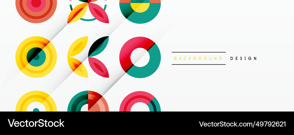 Colorful circles in a grid composition abstract Colorful circles in a grid composition abstract vector image