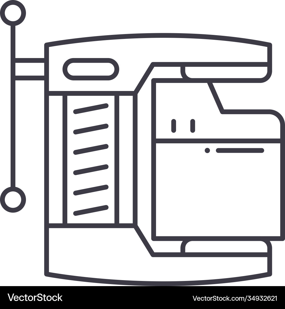 Compressed file icon linear isolated Vector Image