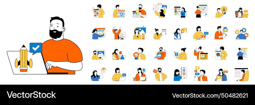 Digital Development & Interface Toolkit Vector Image