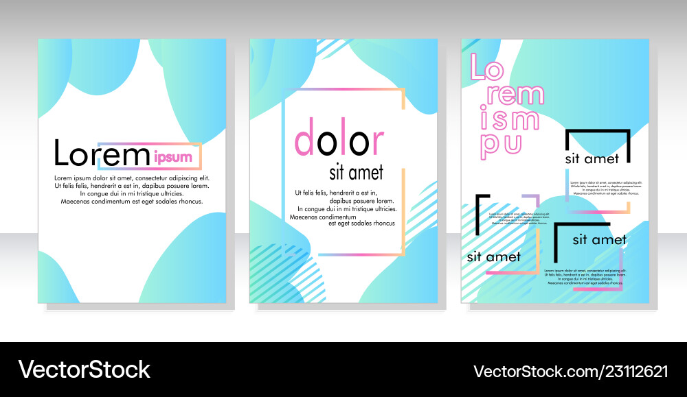 Dynamic style banner design set with fluid Dynamic style banner design set with fluid vector image