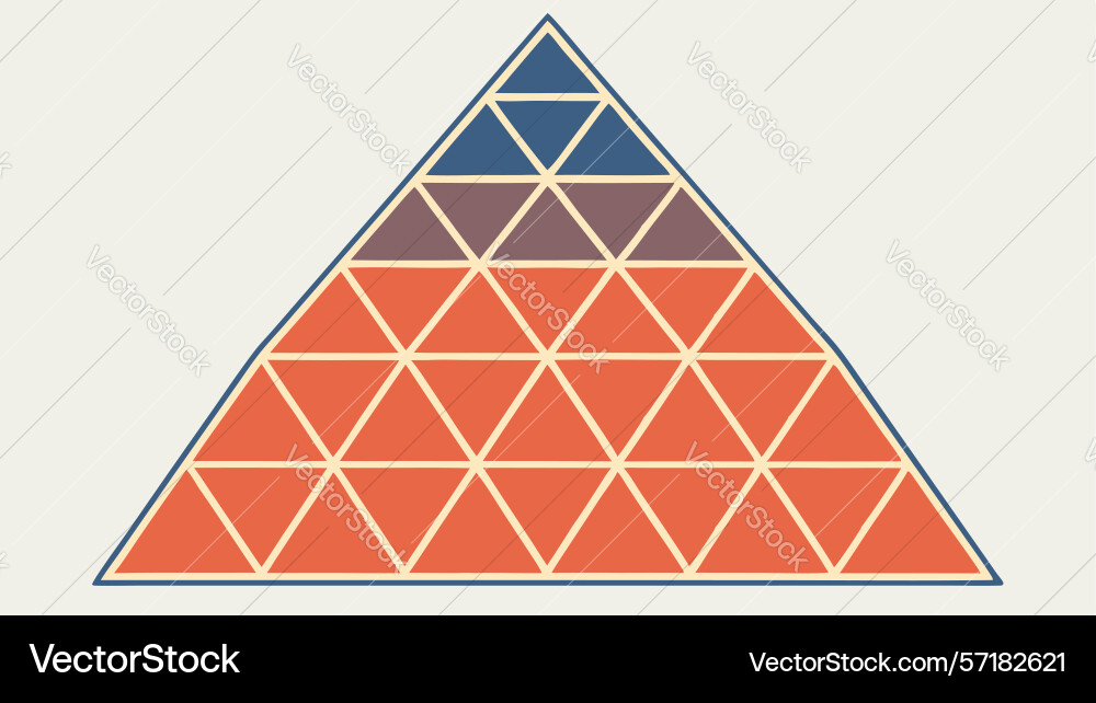 Gradual triangle pattern geometric grid with blue vector image