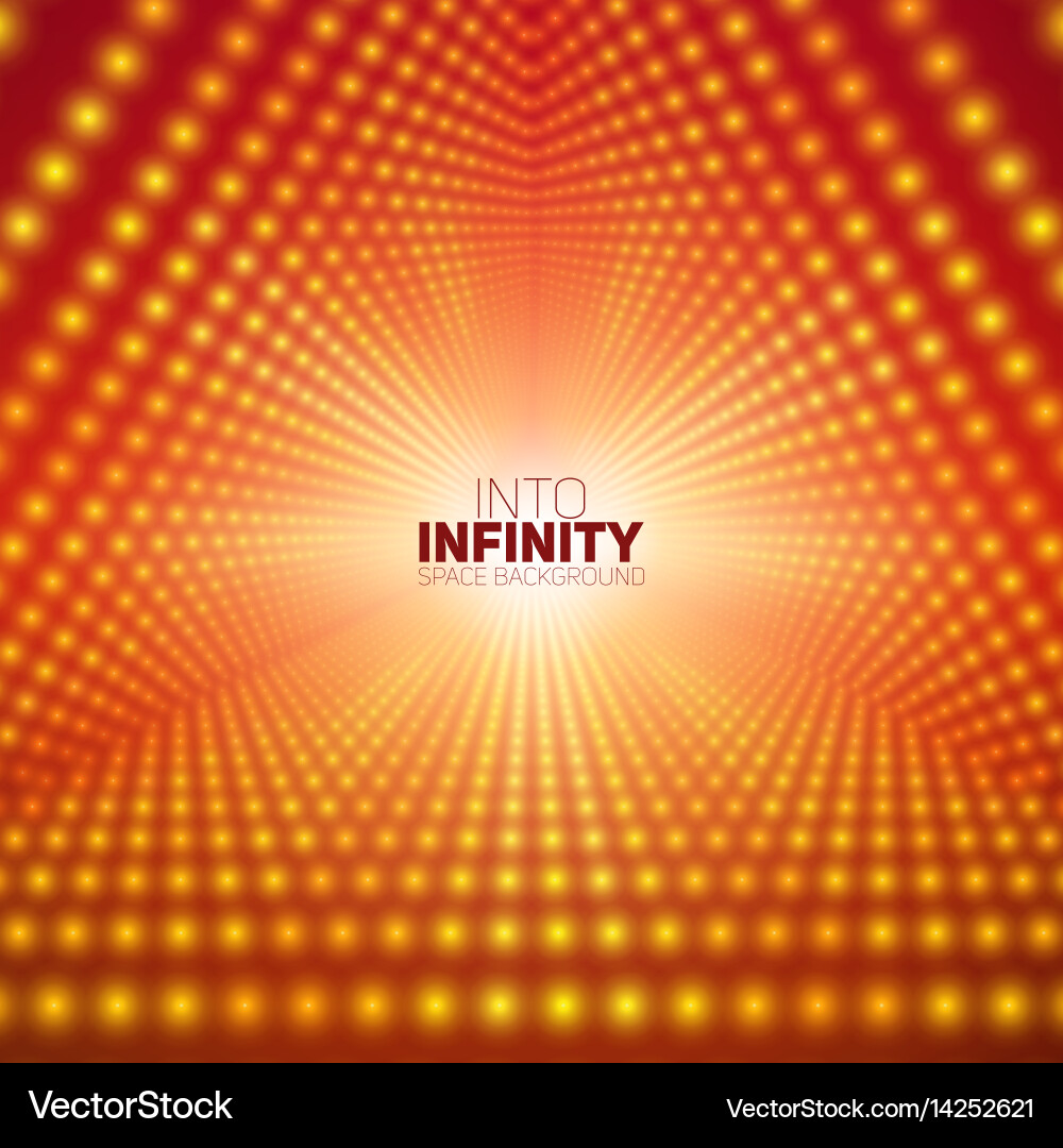 Infinite triangular tunnel vector image