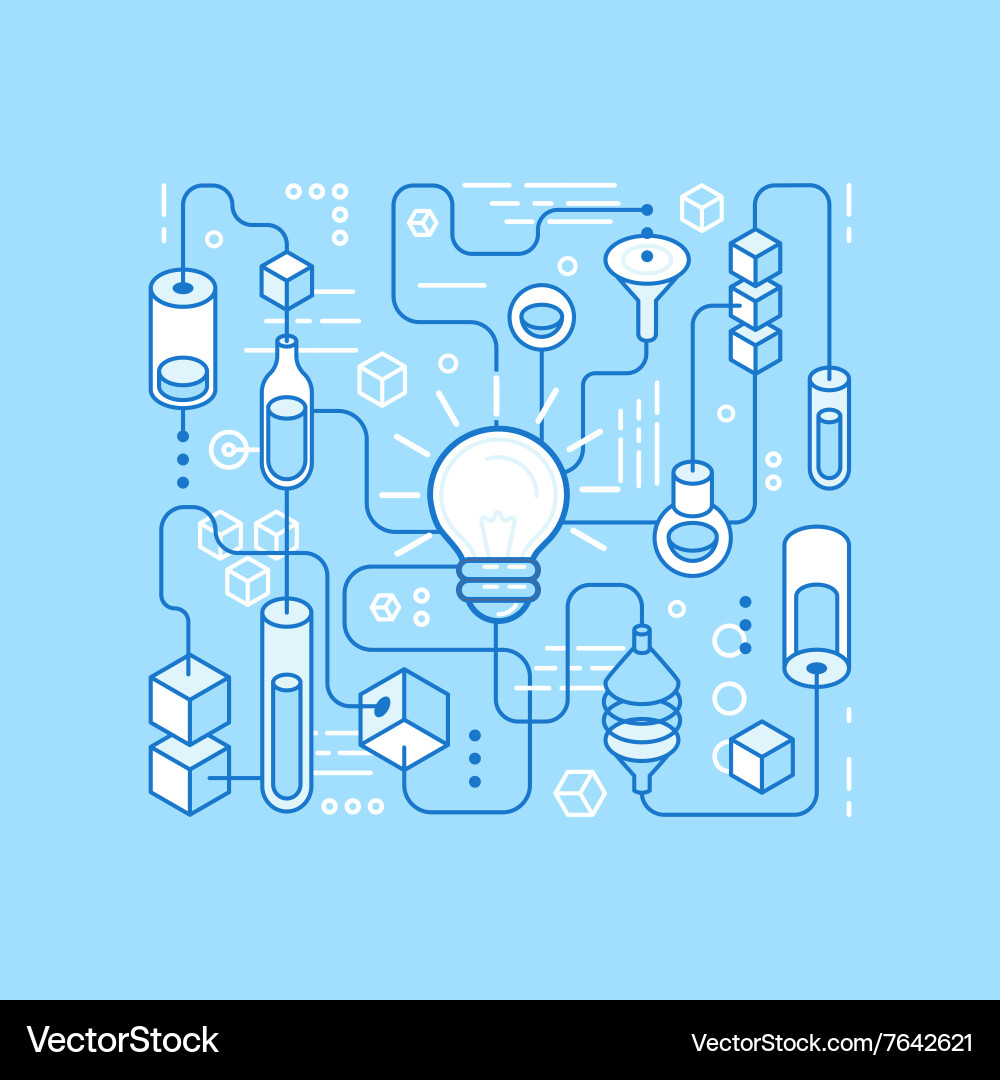 Innovation Workflow - Linear Concept Vector Image