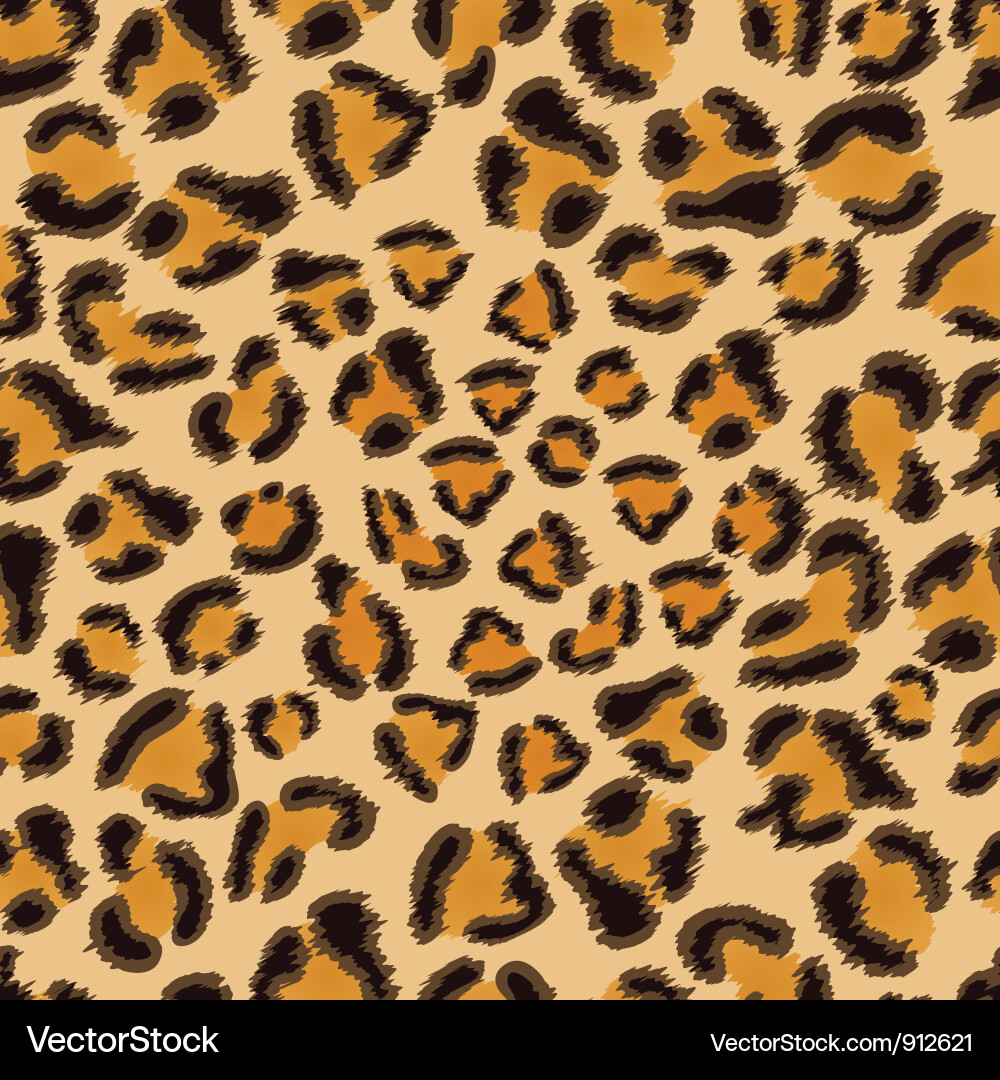 Leopard Print Seamless Pattern vector image