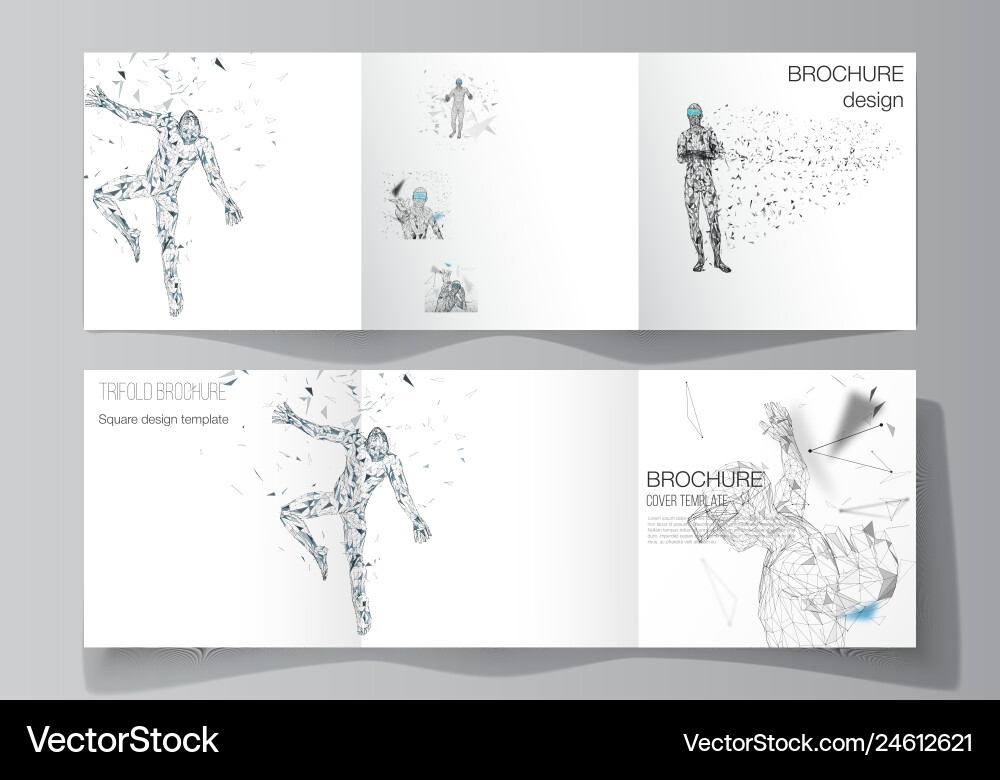 Minimal editable layout of two square Minimal editable layout of two square vector image