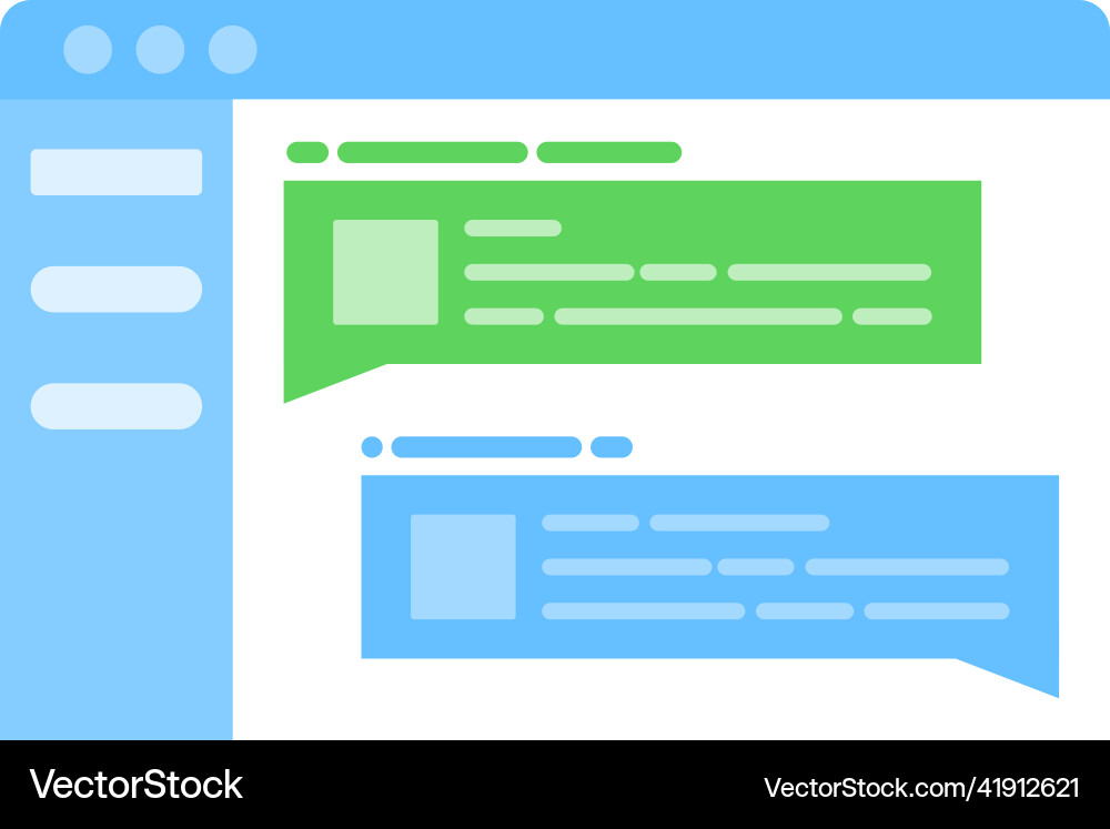 Online chat icon web message isolated vector image