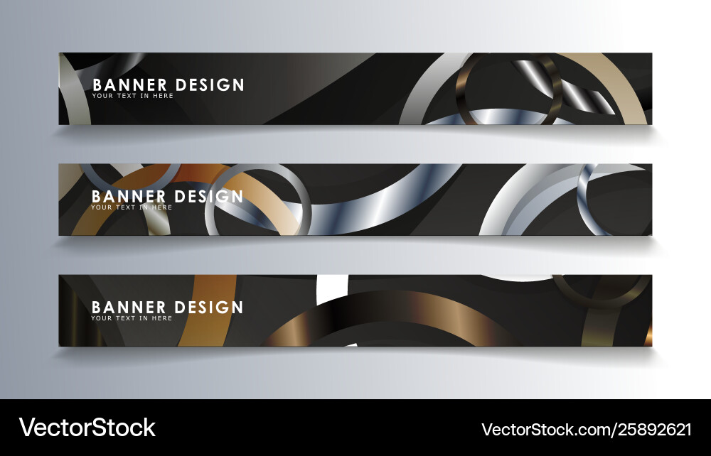Set rectangular banner with a circle background Set rectangular banner with a circle background vector image