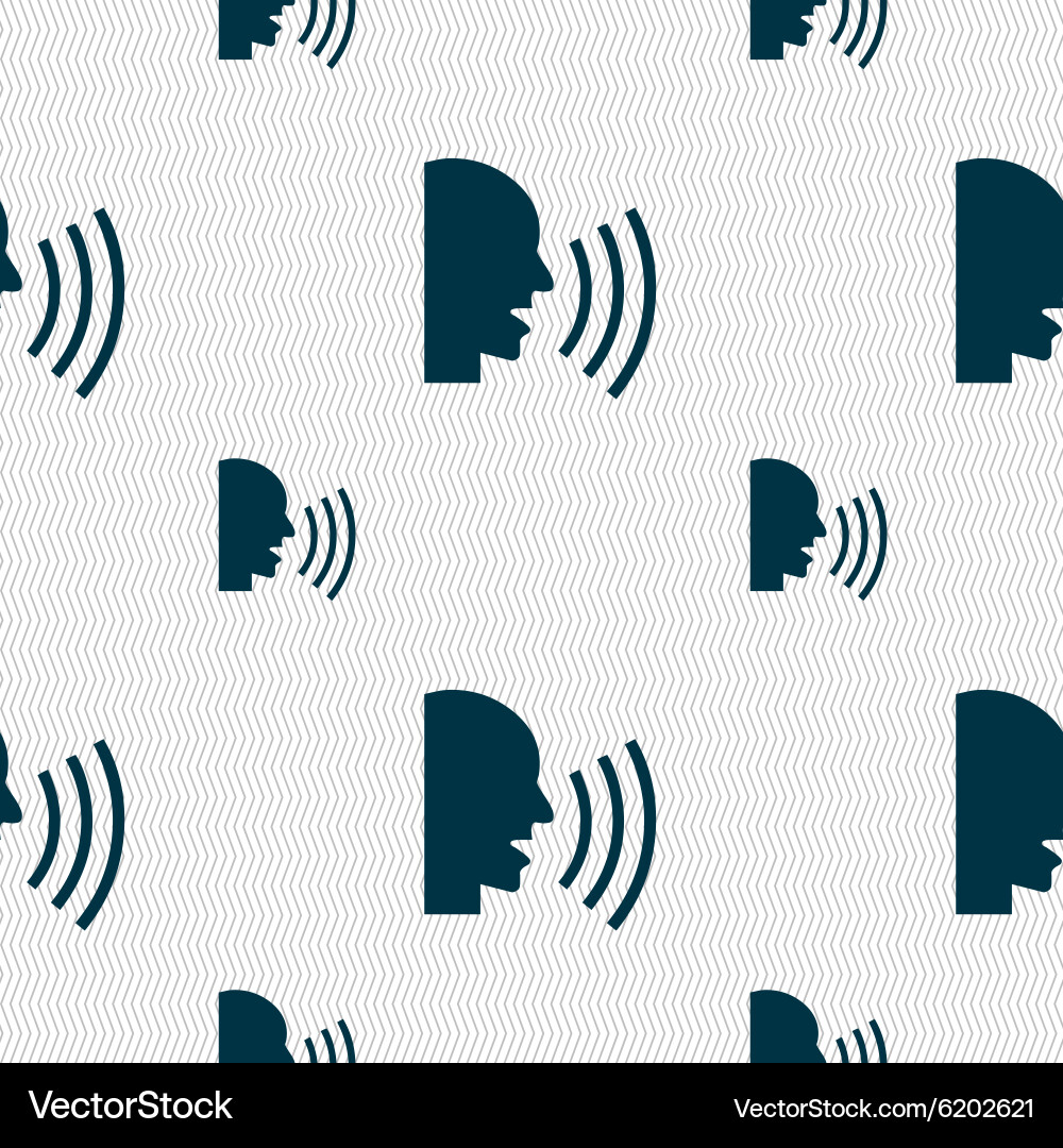 Talking flat modern web icon seamless pattern Vector Image