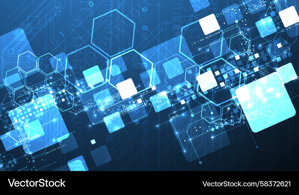 Technological Circuit Background Vector Image