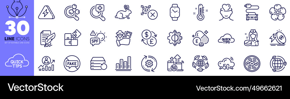 Transform qr code and natural linen line icons Vector Image
