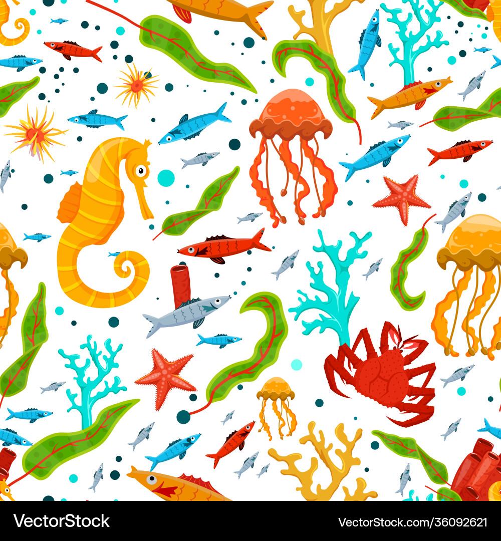 Undersea seamless pattern Undersea seamless pattern vector image