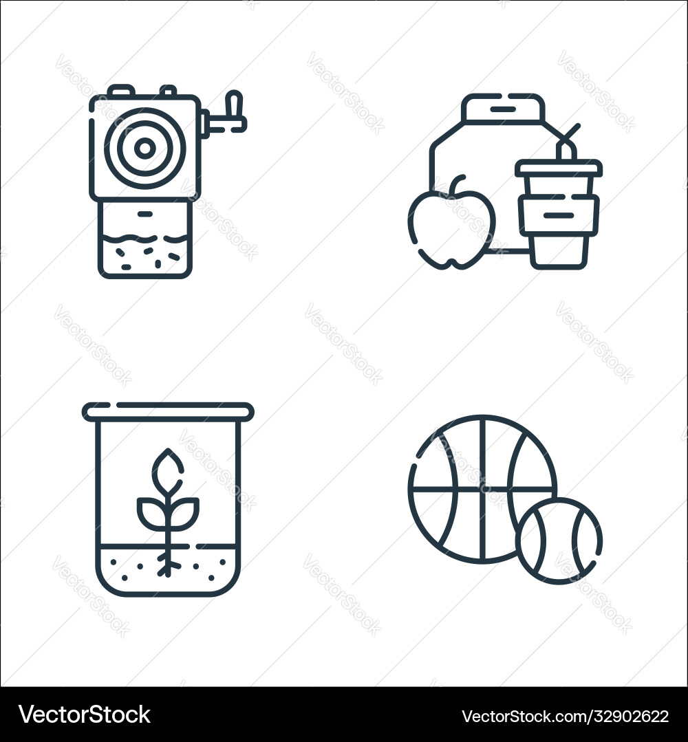Academy line icons linear set quality Academy line icons linear set quality vector image
