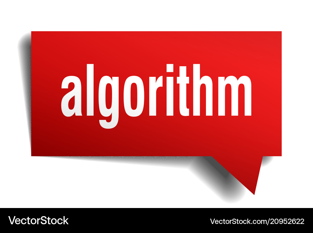 Algorithm rot 3d Sprachblase vektorbild