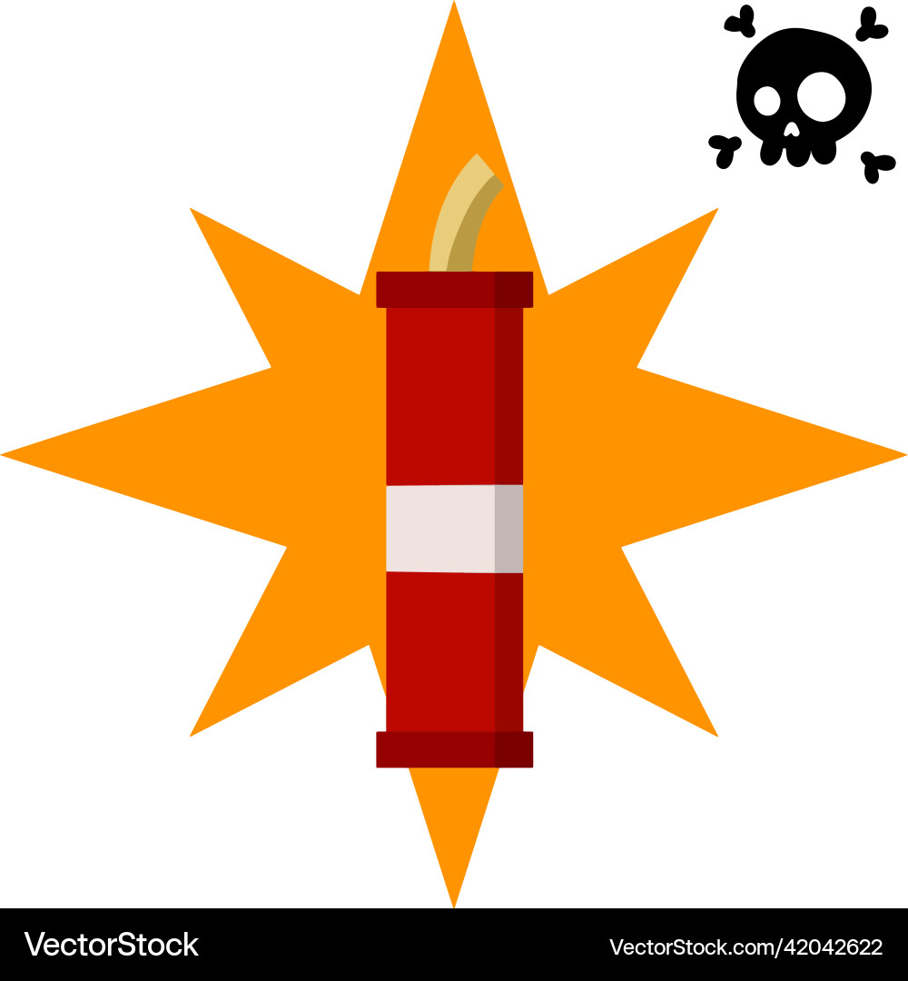 Bomb and explosive objects Bomb and explosive objects vector image