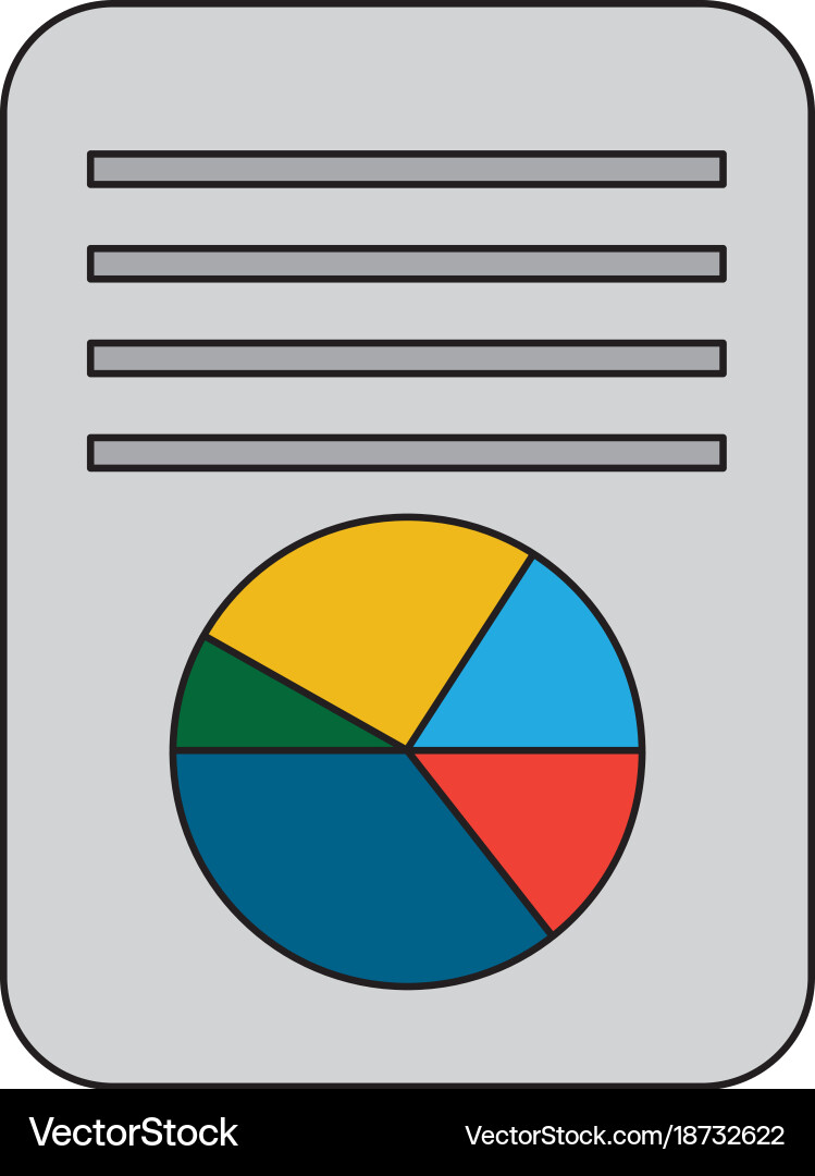 Business presentation document graph circle chart Vector Image