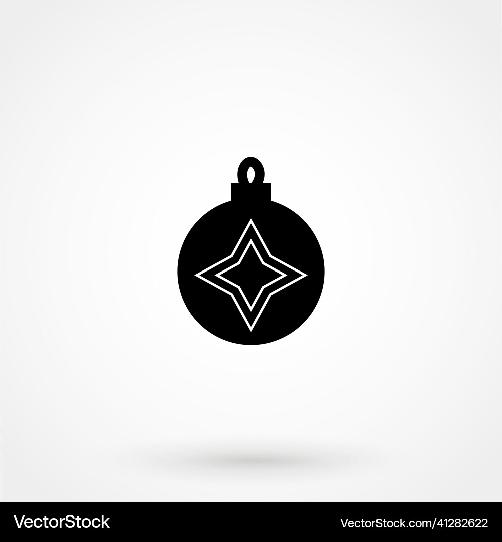 Christmas ball icon simple design on a white Christmas ball icon simple design on a white vector image