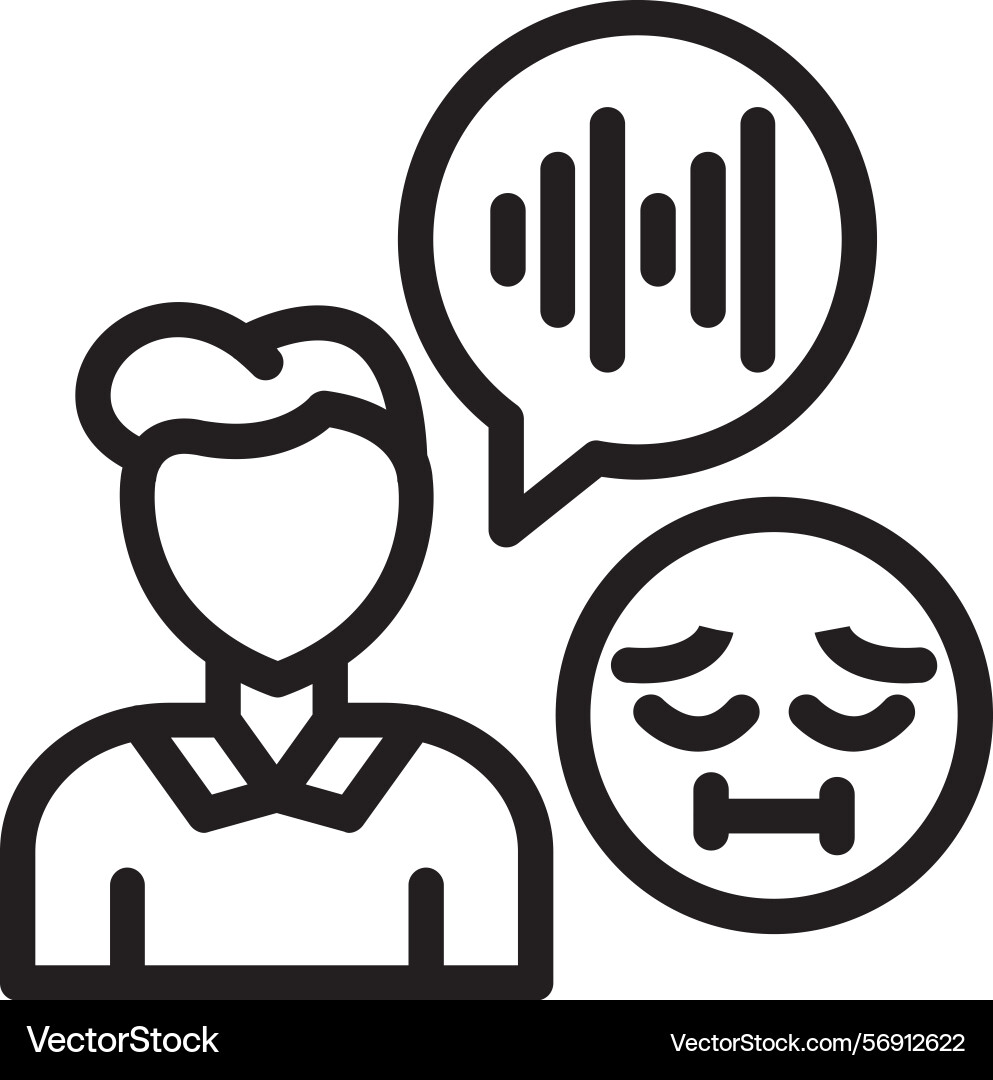 Clientvoice linear style icon design Vector Image