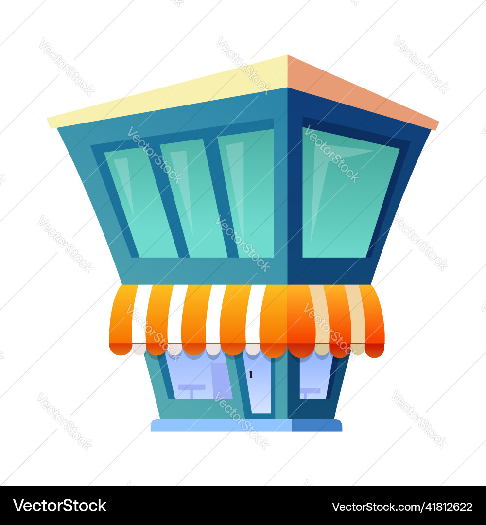 Family shop - flat design style object on white Family shop - flat design style object on white Vector Image