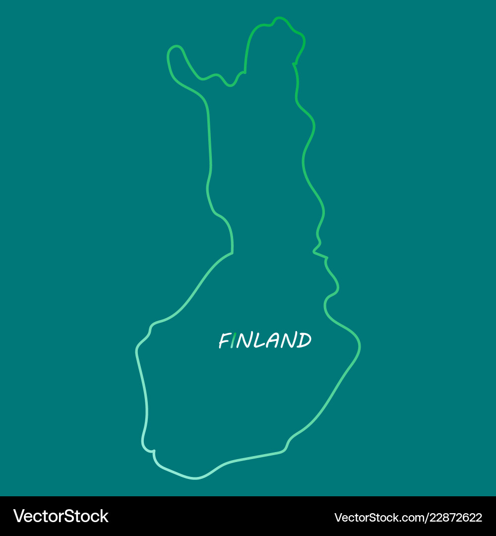 Finland map with shadow effect Vector Image