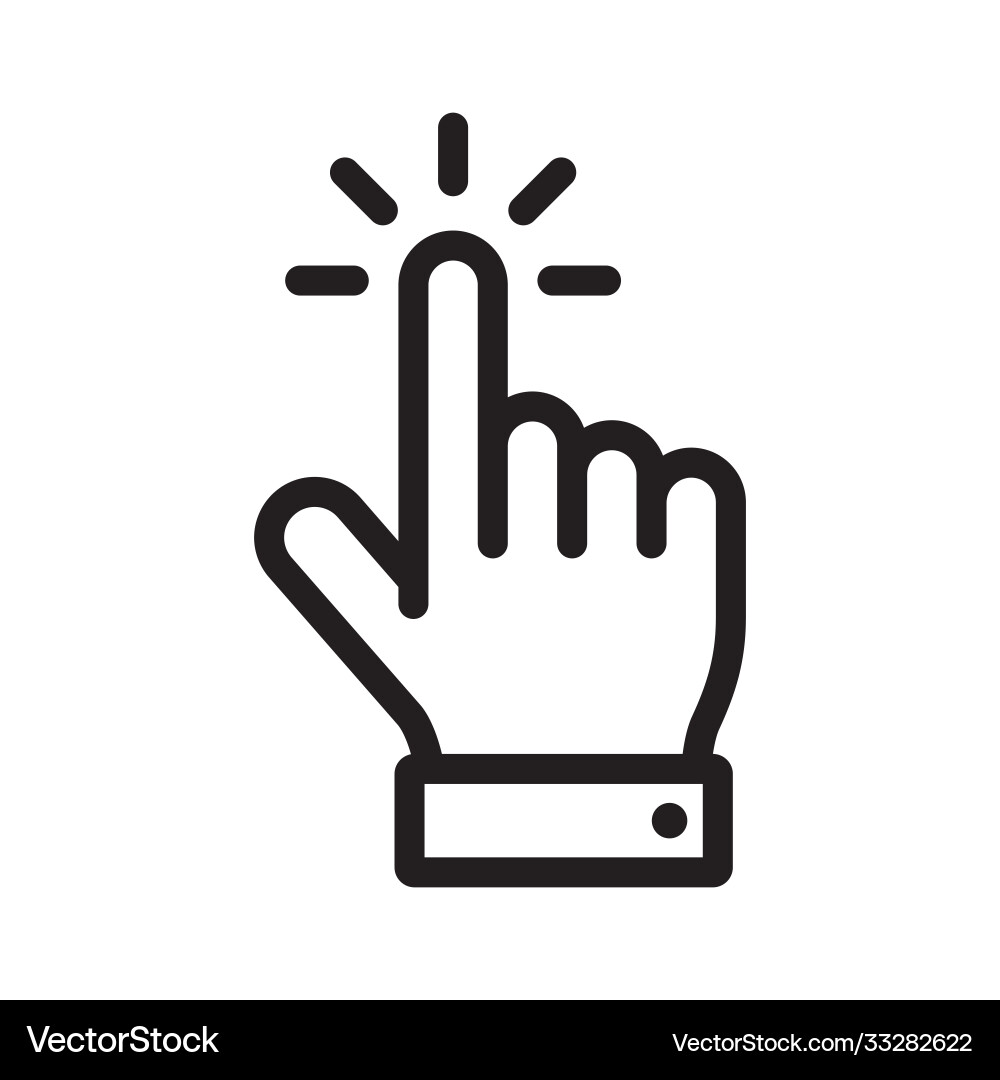 Hand Click Pointer Icon vector image
