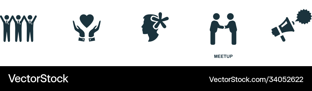 Meetup icon simple element from business vector image