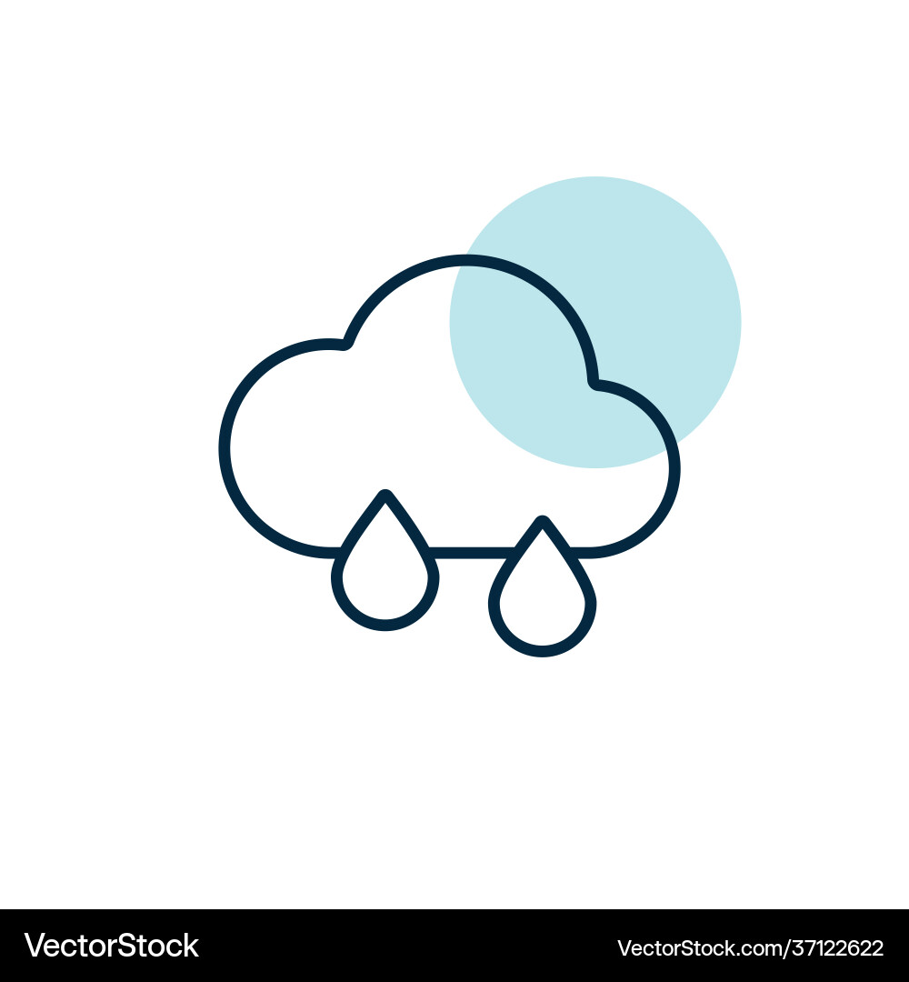 Raincloud with raindrops icon weather sign Vector Image