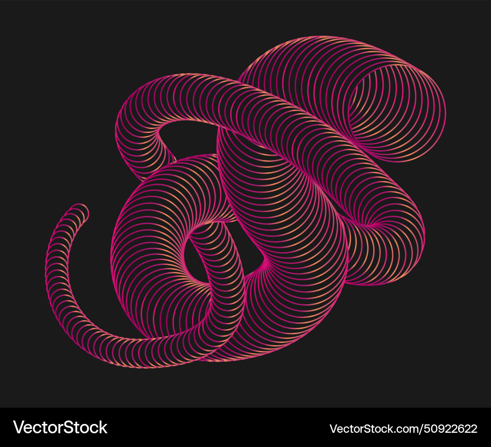 Spiral the dynamic shape of parallel lines Spiral the dynamic shape of parallel lines vector image