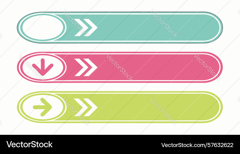 Versatile web app ui buttons set action vector image