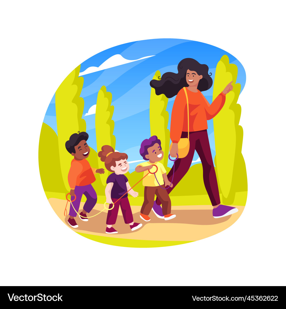 Waldschule isolierte Karikatur Waldschule isolierte Karikatur vektorbild