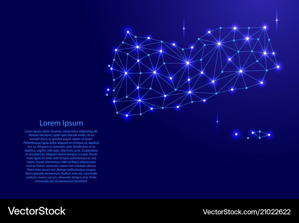 Yemen map of polygonal mosaic lines network rays Yemen map of polygonal mosaic lines network rays vector image