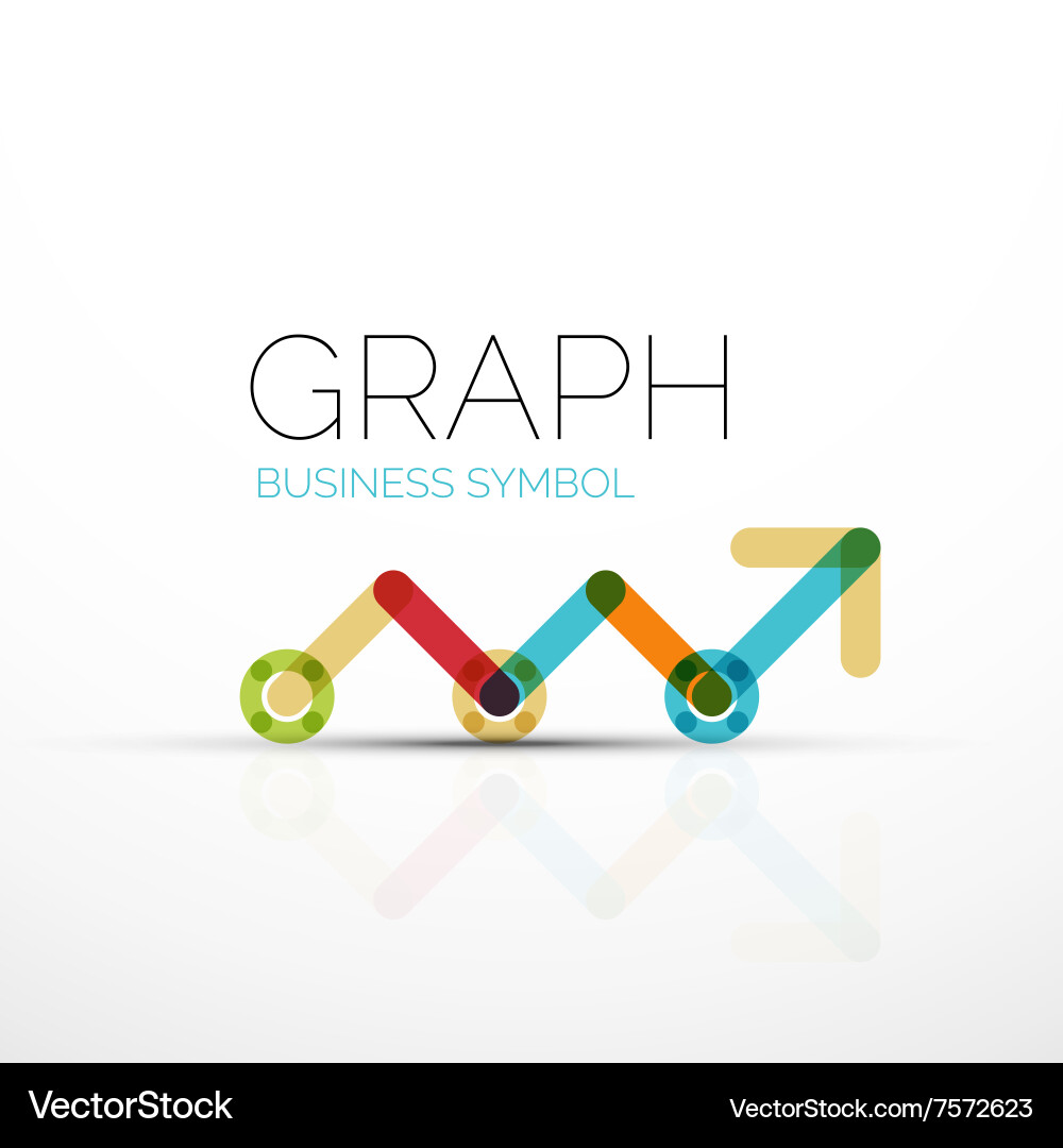 Abstract logo idea linear chart or graph Vector Image