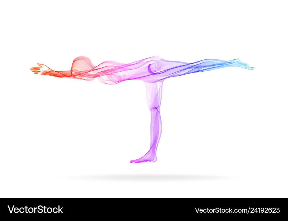Abstract womans silhouette yoga pose asana Abstract womans silhouette yoga pose asana vector image
