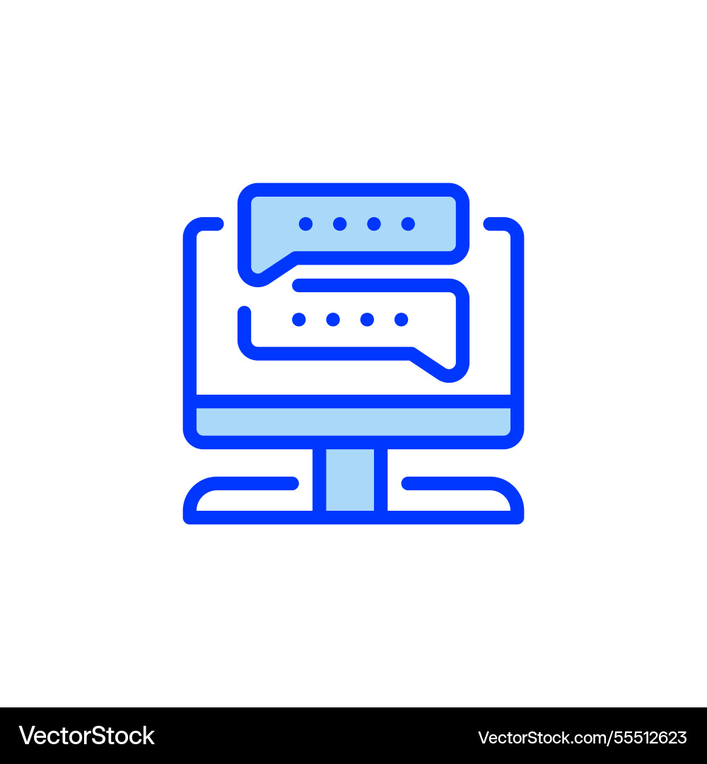Chat conversation filled line icon linear style Chat conversation filled line icon linear style vector image