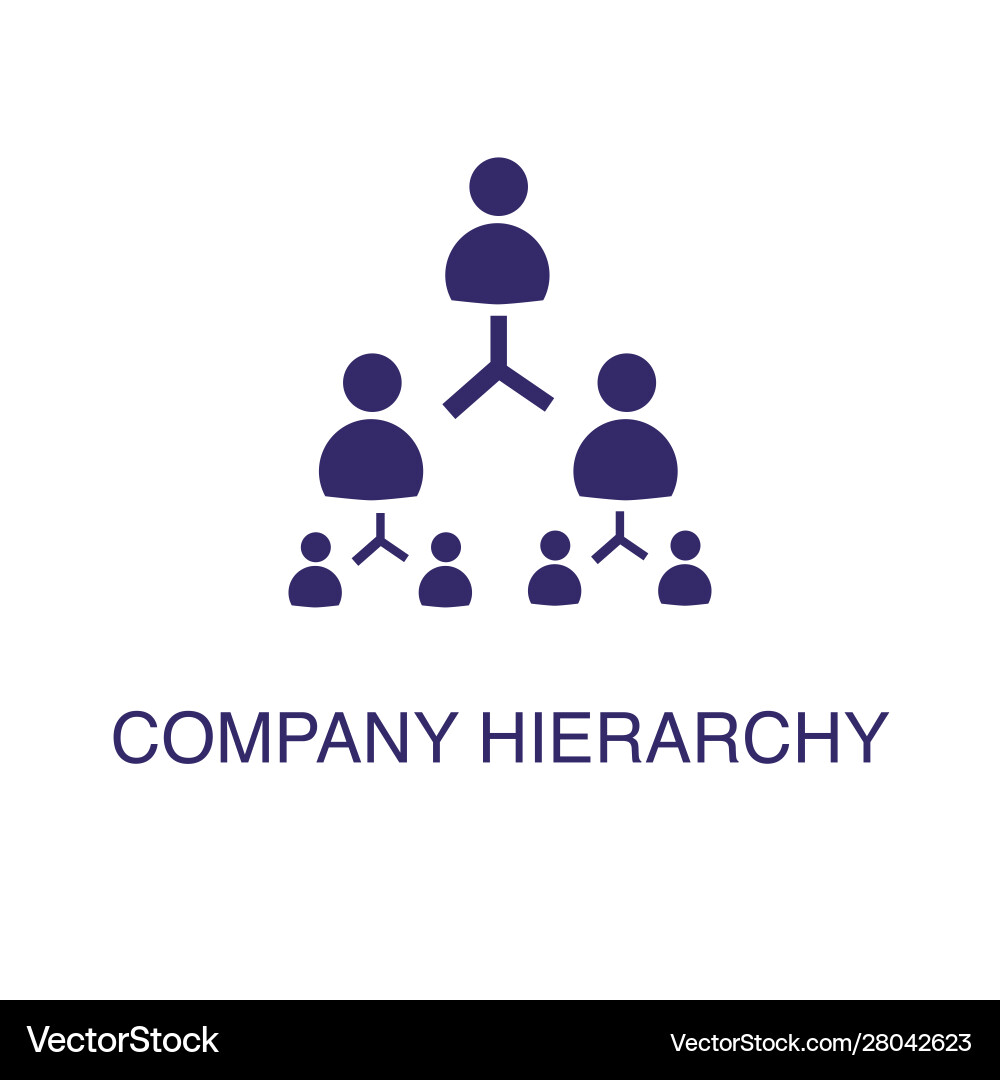 Company hierarchy element in flat simple style Vector Image