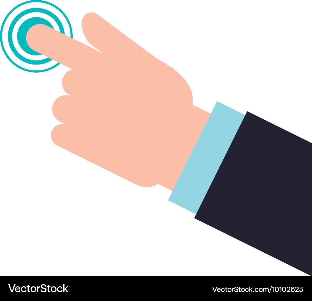 Cursor hand pointer touch technology icon Vector Image