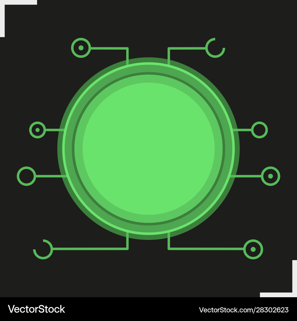 Digital microchip frame Digital microchip frame vector image