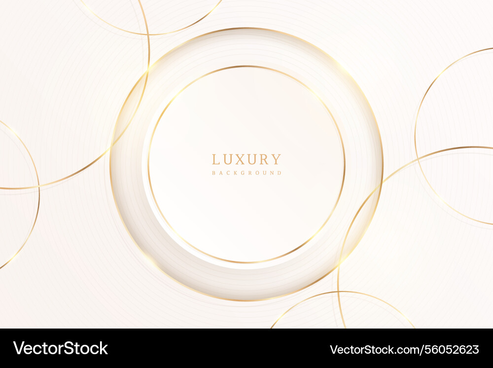 Elegant cream background with paper circle frame Vector Image