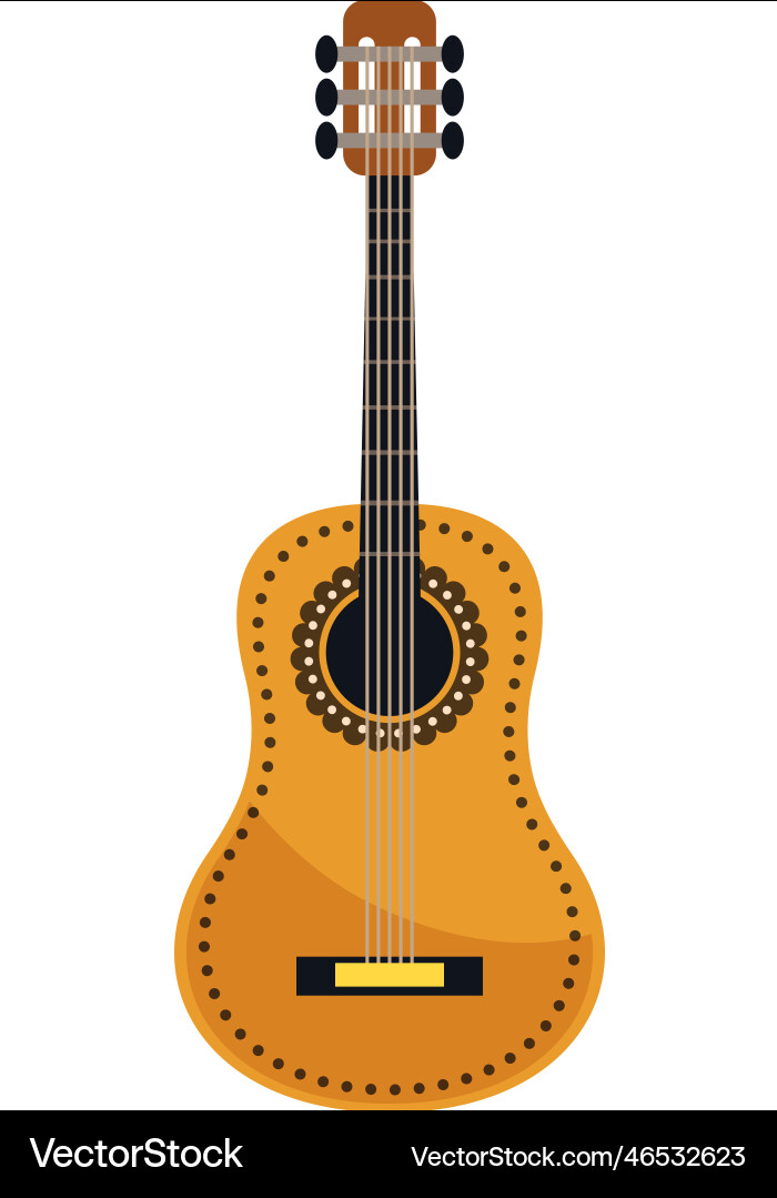 Flat guitar vector image