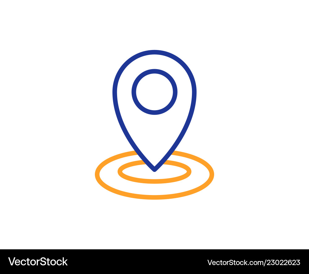 Location Pointer Icon - Map Sign vector image