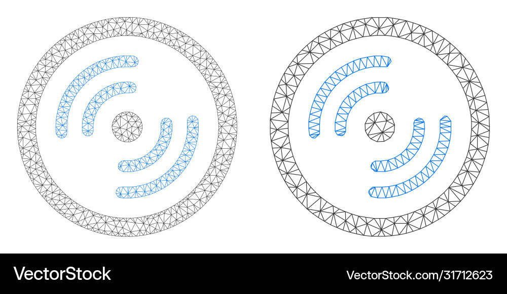 Rotor rotation icon - triangle mesh vector image
