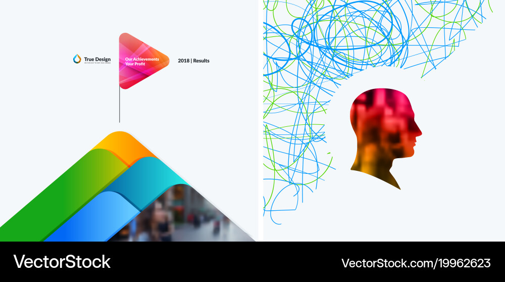 Set of abstract design elements for graphic Vector Image