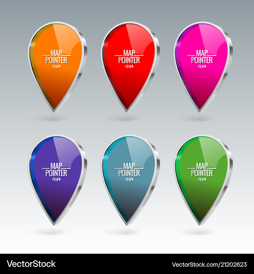 Shiny Gloss Map Pointer Symbol Shiny Gloss Map Pointer Symbol vektorbild