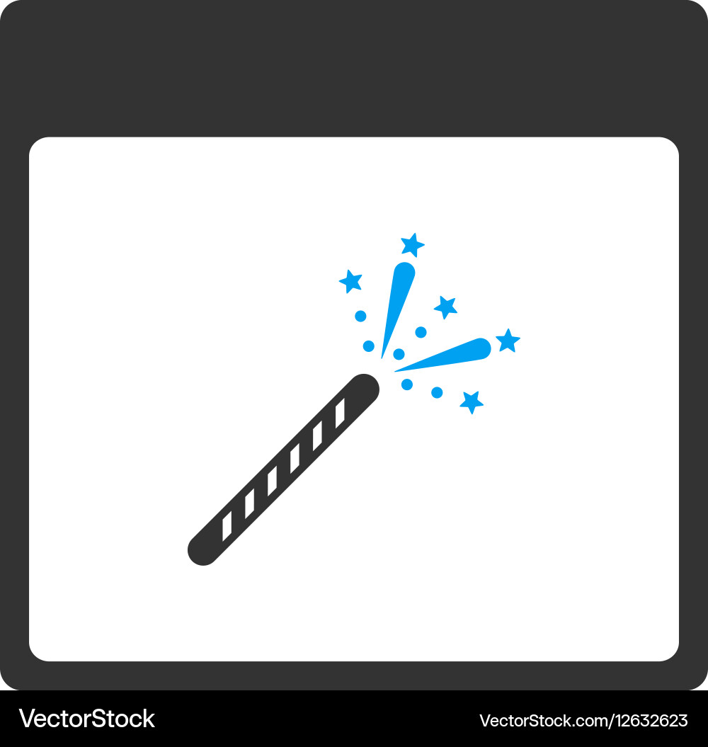 Sparkler firecracker calendar page toolbar vector image