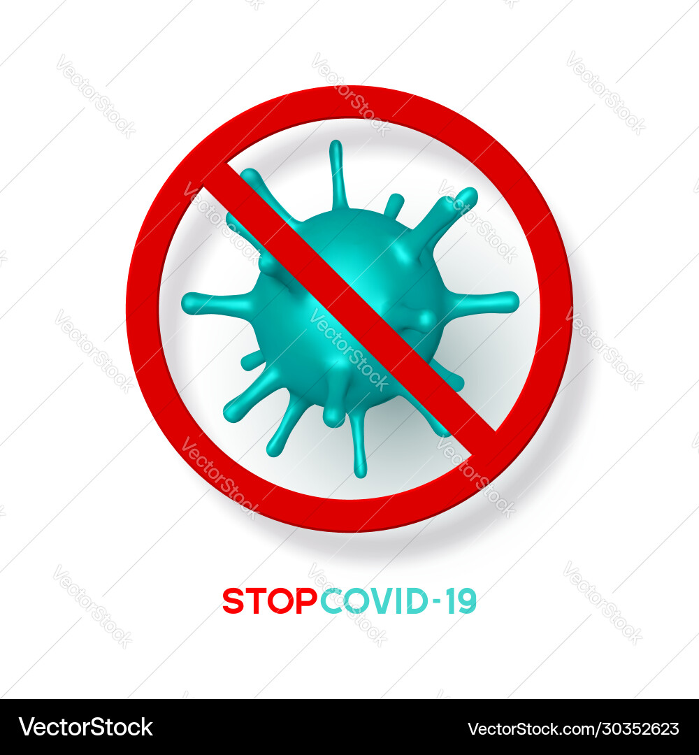 Stop coronavirus virus strain mers-cov Stop coronavirus virus strain mers-cov vector image