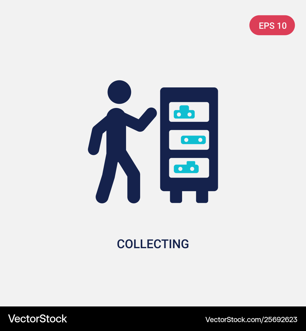 Two color collecting icon from activity Two color collecting icon from activity vector image